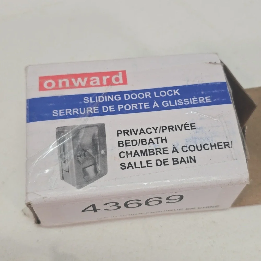 Hardware 1701BPS-BC Onward Pocket Door Pull Privacy Lock 3 1/4 in 82 mm Brass